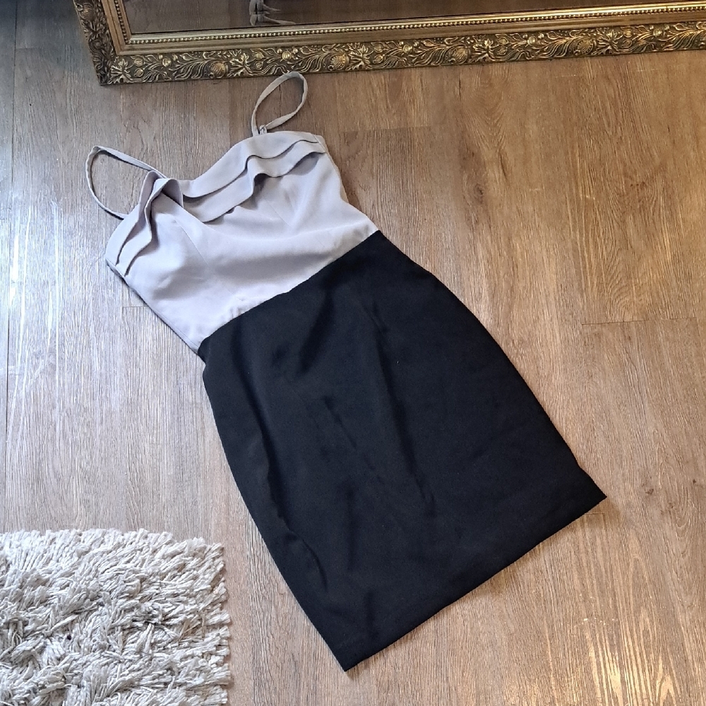 H&M Greige And Black Mini Dress